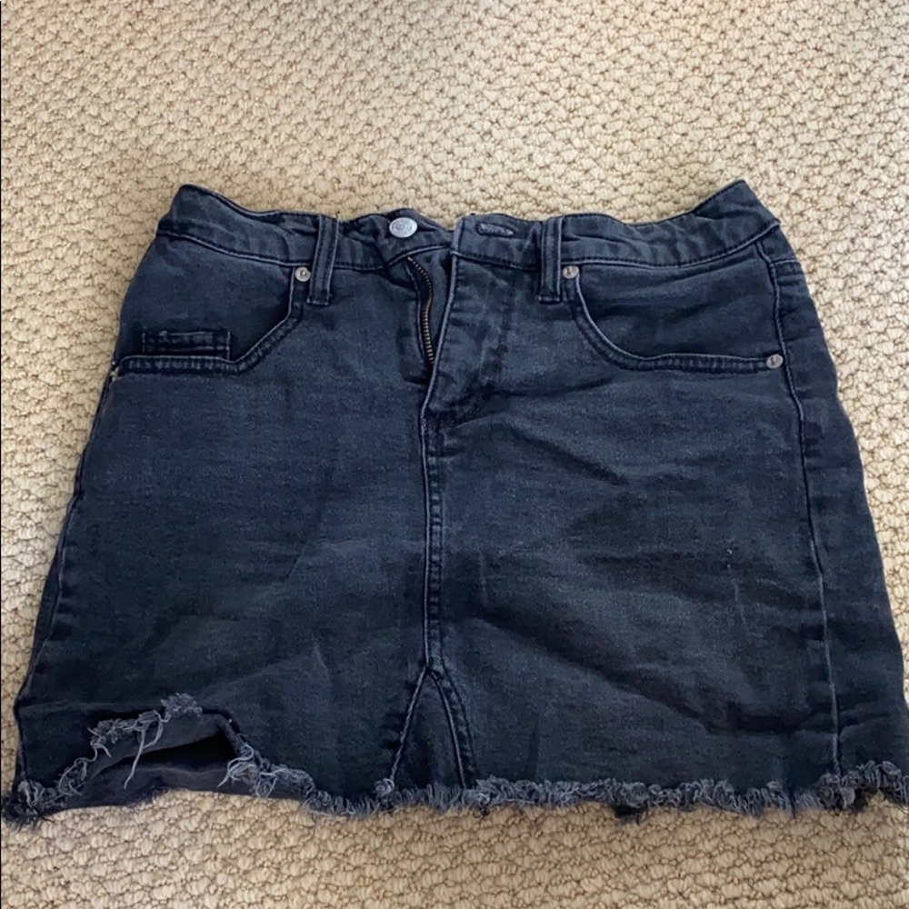 Black jean skirt
